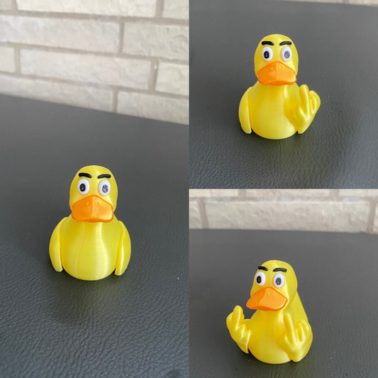 3D gedruckte Ente  lustige Mittelfinger Ente  Dashboard Spielzeug Erwachsenen Humor Schreibtisch Dekor Stimmungsente Quietscheente
