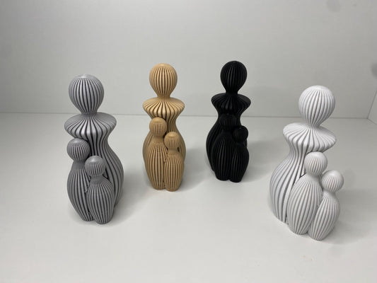 Personalisierte Mutter-Kind Skulptur | 3D-Druck Geschenk  | 1–4 Kinder | Muttertag Figur | Nachhaltige Deko Mama Geschenk zum Muttertag