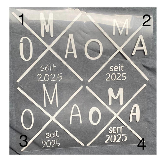 Oma seit 2025 - Opa seit 2025, Geschenk für Oma & Opa zum Vatertag
