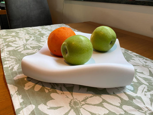 Moderne Obstschale aus dem 3D-Drucker – Elegante Küchendeko im organischen Design