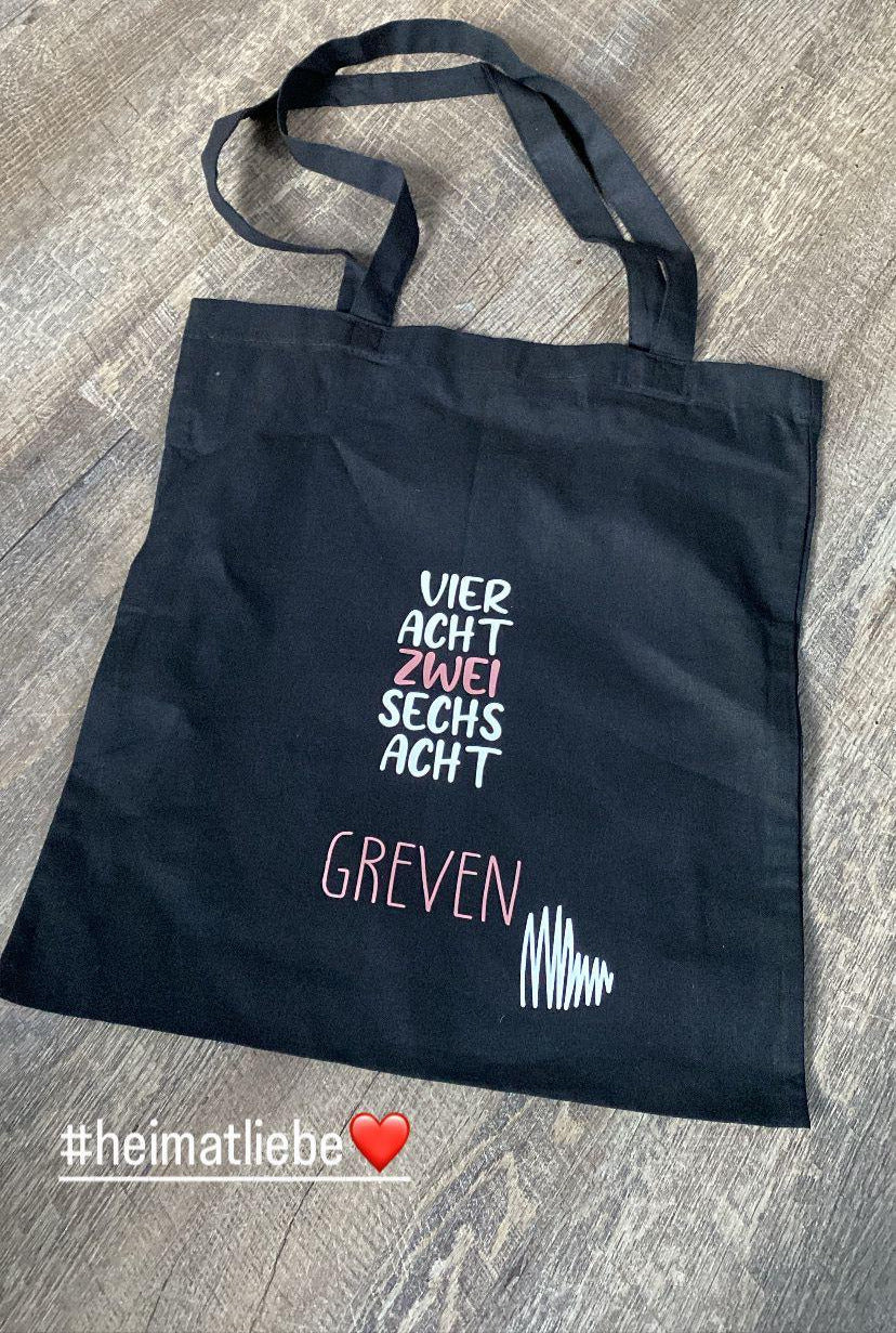 Personalisierter Jutebeutel  mit Postleitzahl und Stadt Einkaufstasche Einkaufsbeutel Tragetasche Baumwolltasche Heimatstadt Heimatliebe
