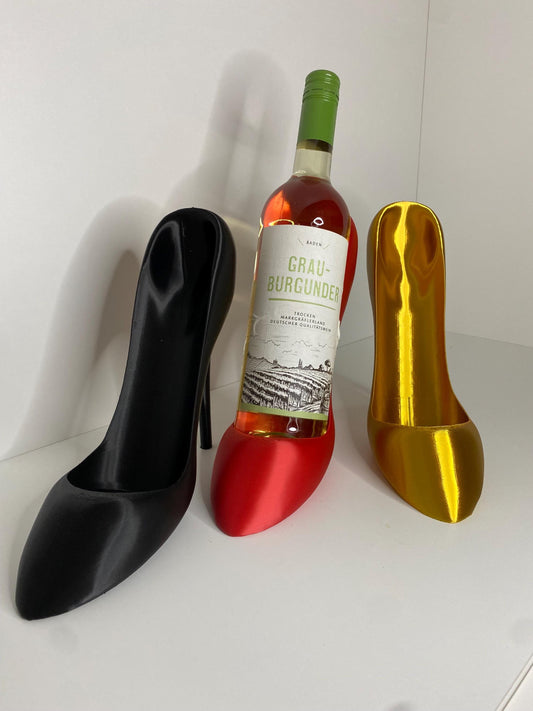 Geschenk Weinliebhaber High Heel Weinflaschenhalter Frauen Schuh  Wein modern interessant besonders dekorativ