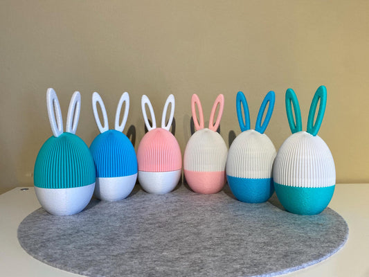 Deko Osterei mit Ohren eyecatcher Ostern Eier Schraubbar zum befüllen PLA 3D-Druck süße Osterei Kinder Überraschungsei Sale Last Minute