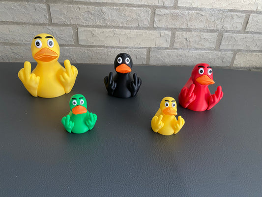 3D gedruckte Ente  lustige Mittelfinger Ente  Dashboard Spielzeug Erwachsenen Humor Schreibtisch Dekor Stimmungsente Quietscheente