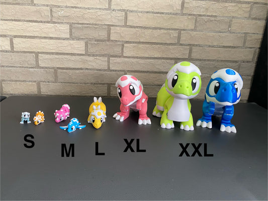 Bewegliche Dino-Familie – 3D-gedruckte Dinosaurierfiguren in verschiedenen Designs & Größen Sammlerfiguren