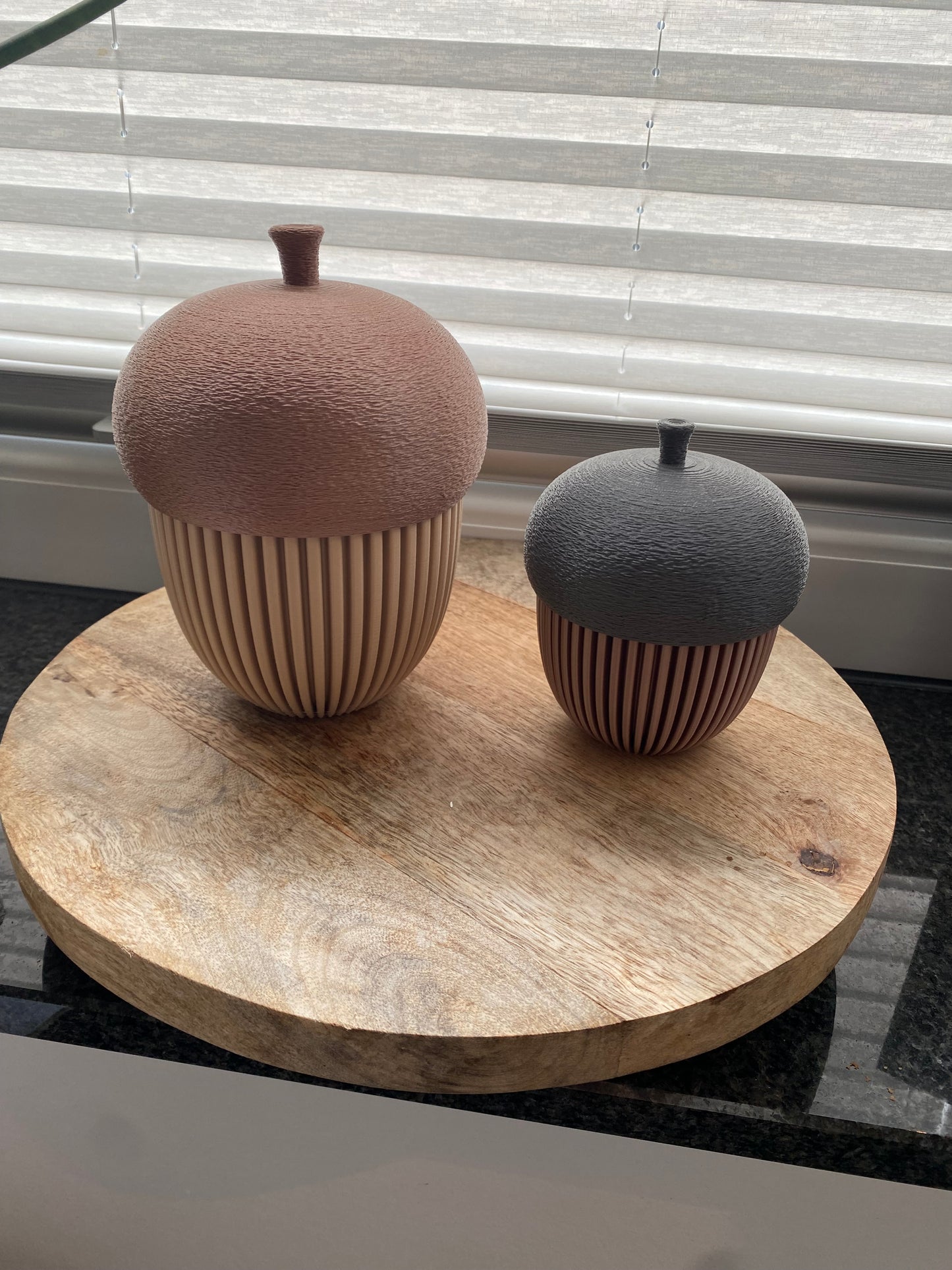 Herbstdeko Eichel-Dose – 3D-gedruckt in zwei Größen ideal für LED-Teelichter oder kleine Gegenstände