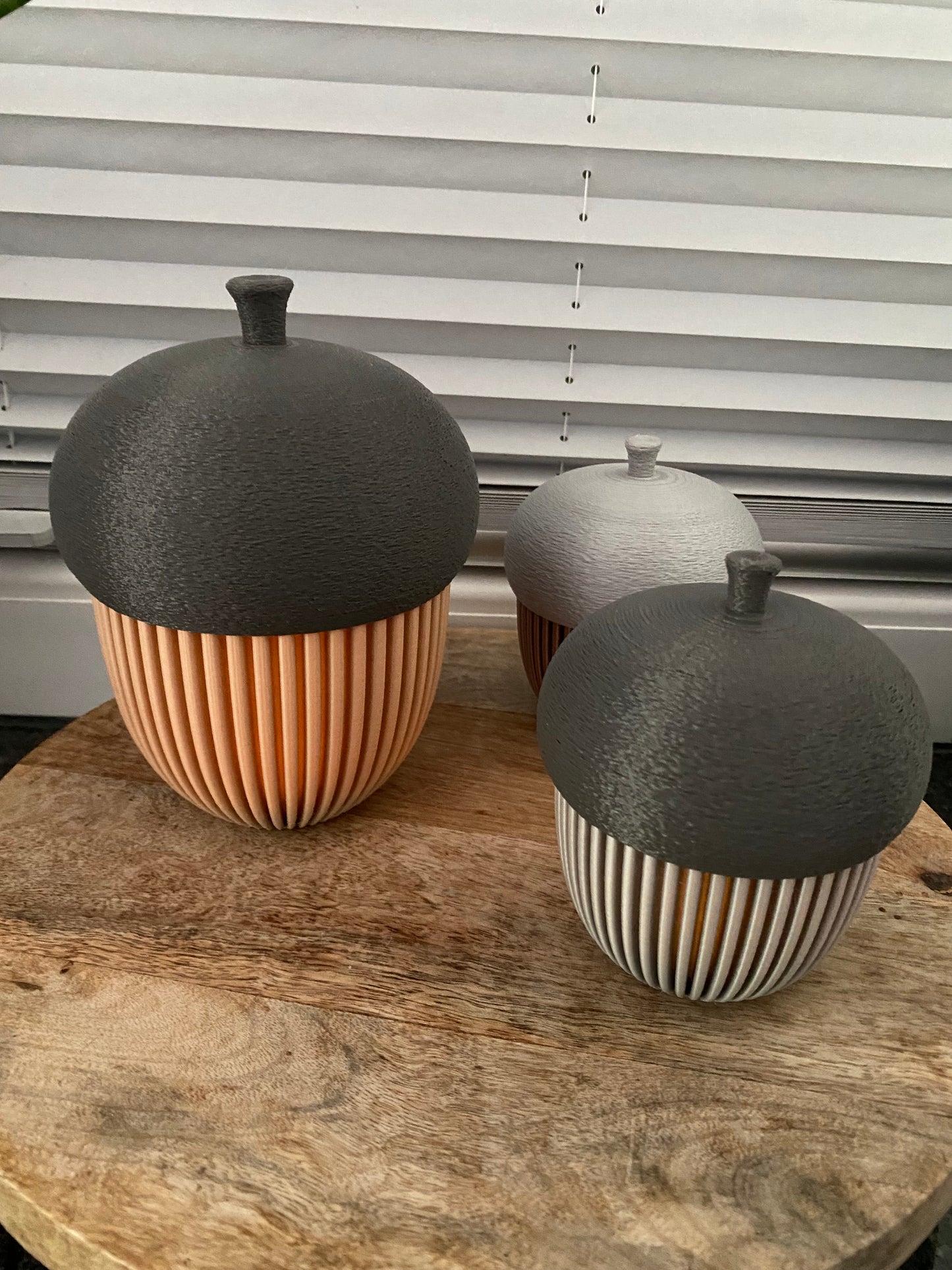 Herbstdeko Eichel-Dose – 3D-gedruckt in zwei Größen ideal für LED-Teelichter oder kleine Gegenstände