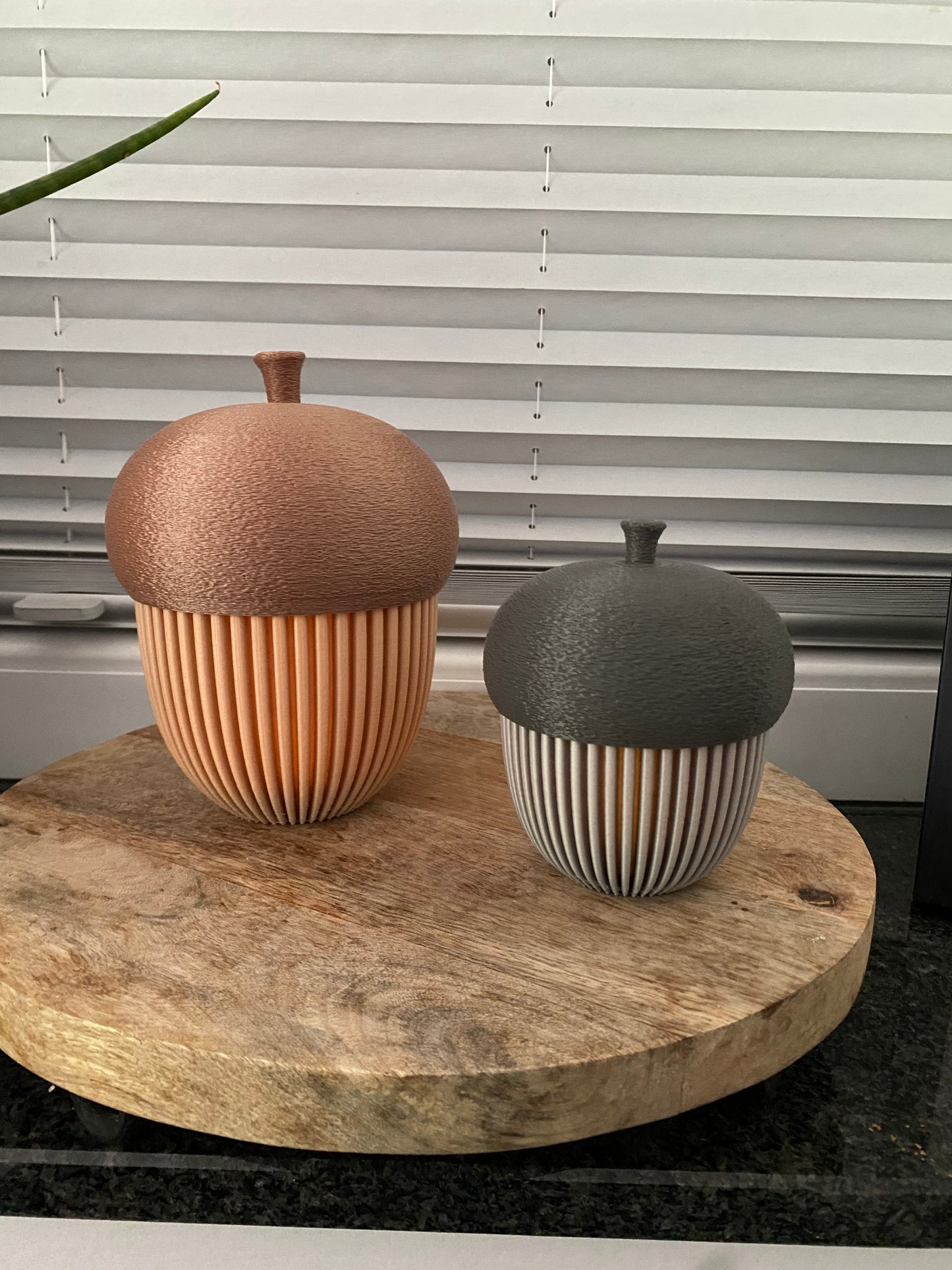 Herbstdeko Eichel-Dose – 3D-gedruckt in zwei Größen ideal für LED-Teelichter oder kleine Gegenstände