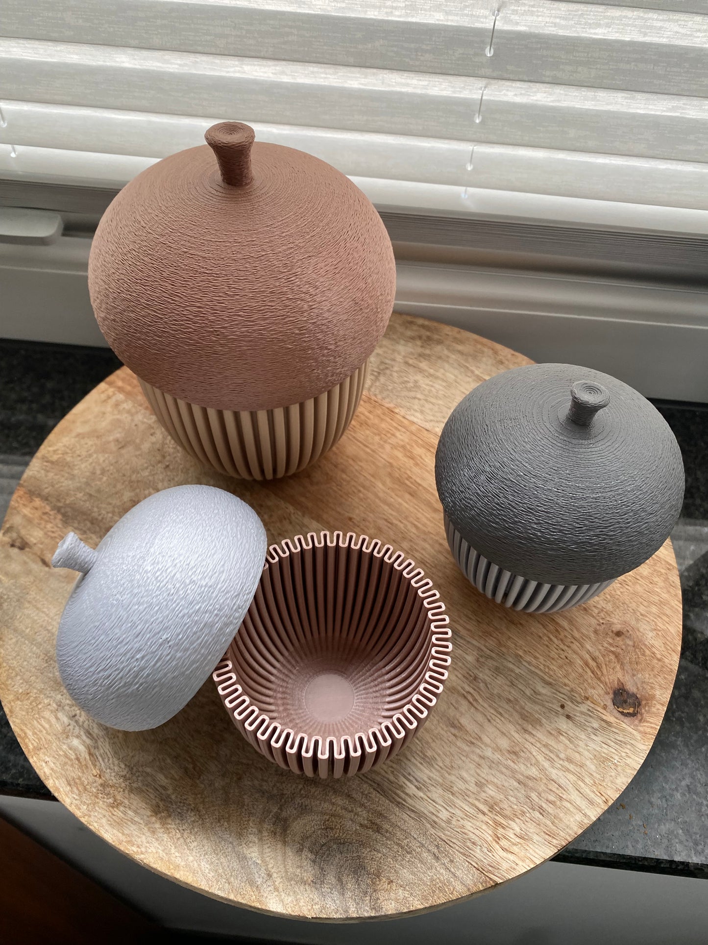 Herbstdeko Eichel-Dose – 3D-gedruckt in zwei Größen ideal für LED-Teelichter oder kleine Gegenstände