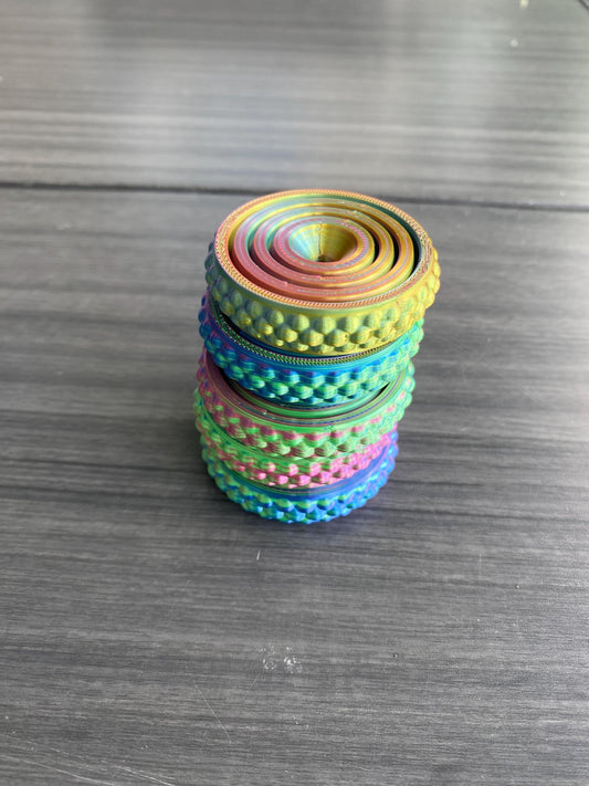 4-Ring Fidget Spinner Gyro – Hypnotisches Stressabbau Spielzeug – 3D-gedrucktes Fidget Toy – Konzentration & Entspannung Motorik Spielzeug