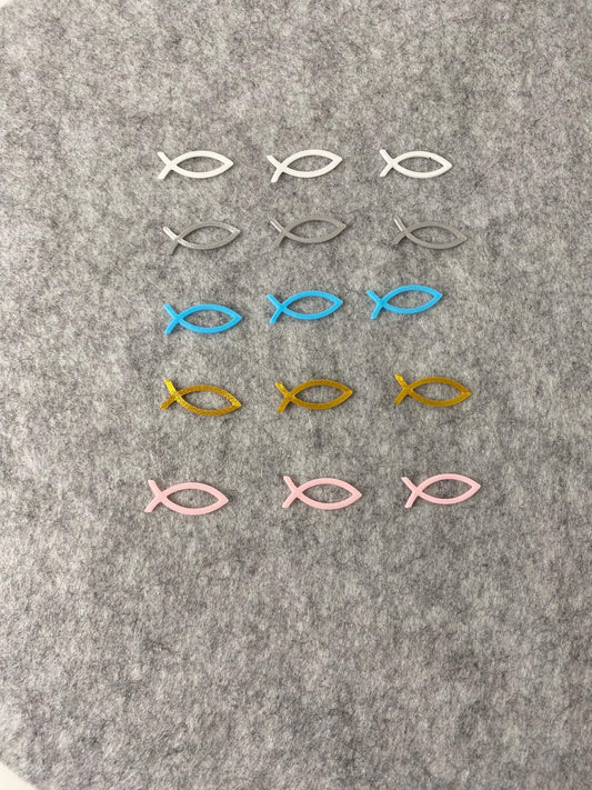 Streudeko Fisch, Kreuz & Taube 3D-Druck – Tischdeko für Taufe, Kommunion, Konfirmation | Christliche Symbole aus PLA