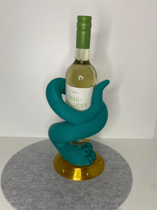 Octopus Tentakel Weinflaschen Flaschenhalter Krake Geschenk für Wein Enthusiasten Küche oder Bar - Maritime Geschenkidee