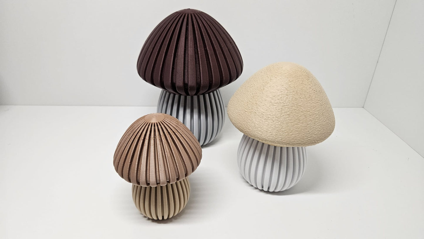Pilz Herbstdekoration - 3D-gedruckte Pilze in 3 verschiedenen Größen