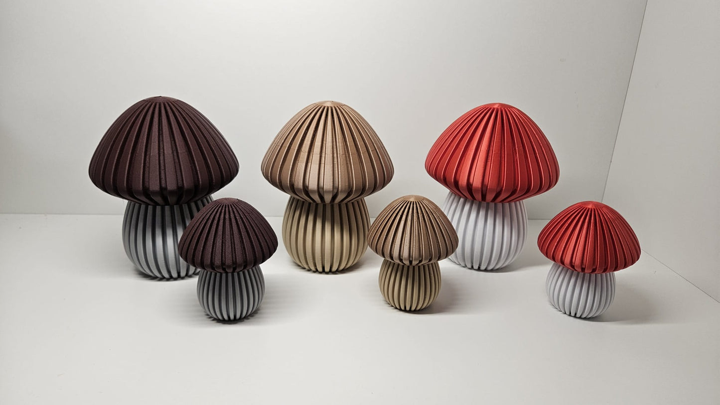 Pilz Herbstdekoration - 3D-gedruckte Pilze in 3 verschiedenen Größen
