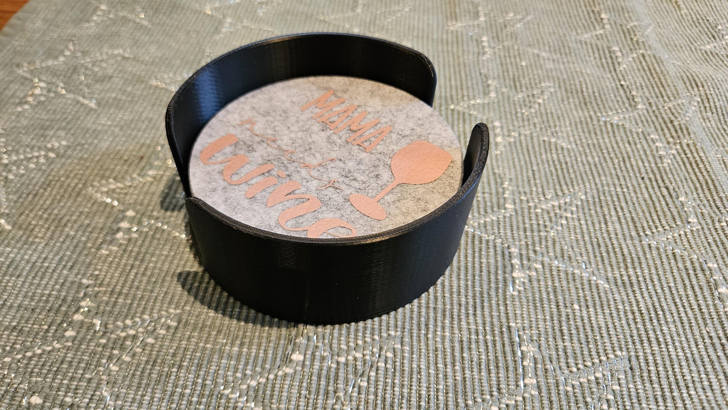 Box für Untersetzer rund und eckig Getränke Geschenk Aufbewahrung Modern stylisch